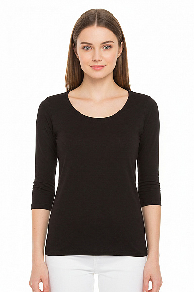 Jednoduché Dámské Tričko Černé Marc O´Polo Vel. S