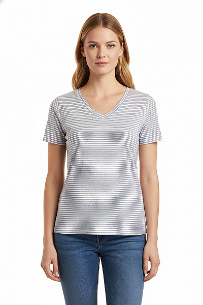 Tchibo Dámské Tričko Modré Second Hand Vel.  40/42