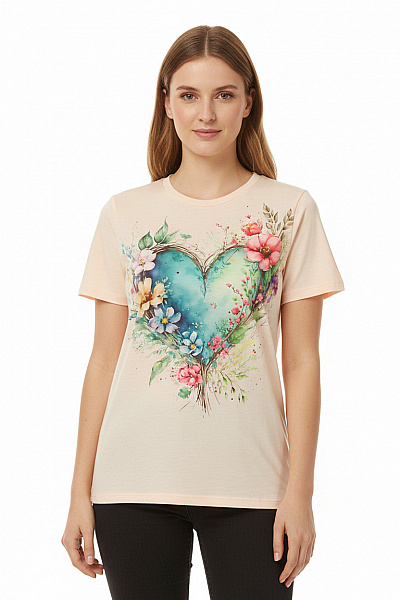 Dámské Tričko S Potiskem Barevné Second Hand Vel. M