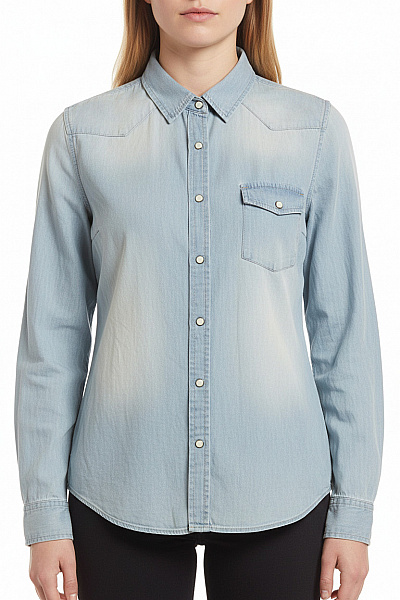 Dámská Košile Modrá Second Hand