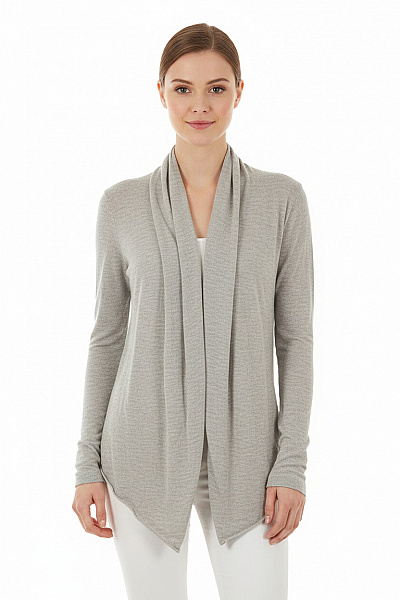 HM  Dámský Kardigan šedý žebrovaný Volný Lehký Jarní Velikost XS