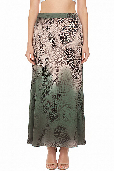 Dlouhá  Sukně Zelená Second Hand Vel. 40