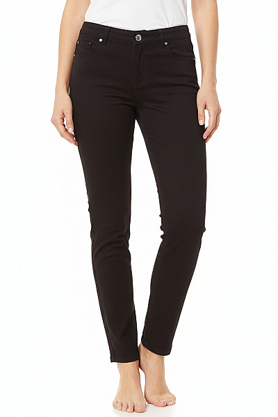 Dámské Kalhoty Rovné Černé Second Hand Vel. 42