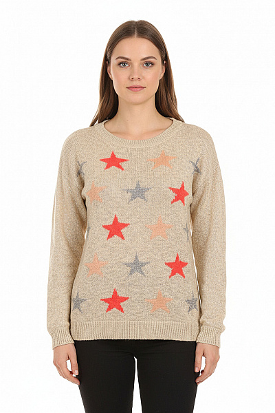 Dámský Pulovr Béžový Bershka Vel. M