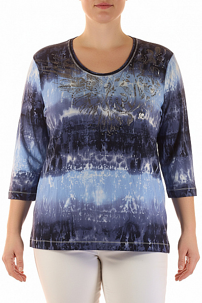 Vzorovaná  Halenka Modrá Vel. 46