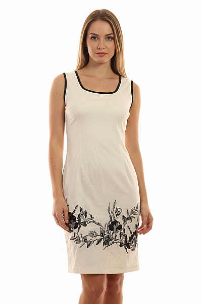 Pouzdrové šaty Květované Elegantní Letní Bavlněné Vel. 46