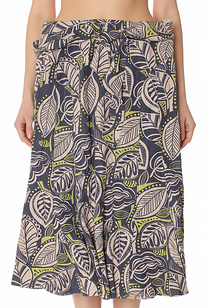 PAPAYA  Sukně áčková Lněná Barevná