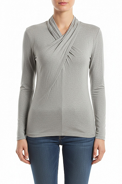 Jednoduché Dámské Tričko Šedé Second Hand Vel. M