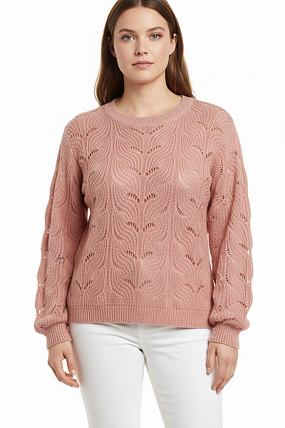 Dámský Svetr Růžový Terranova Second Hand Vel. L