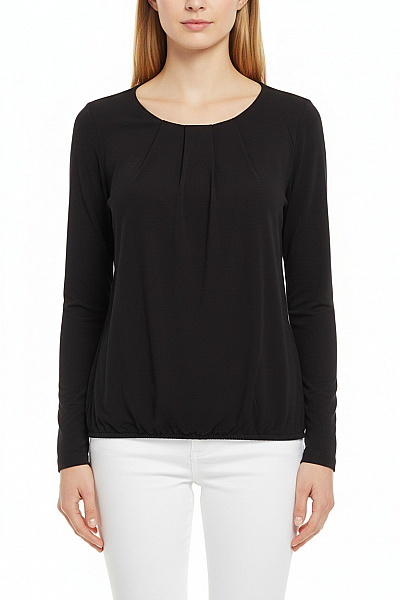 Orsay Dámská černá Halenka Dlouhý Rukáv Elegantní úpletová S Gumou V Pase Vel. L