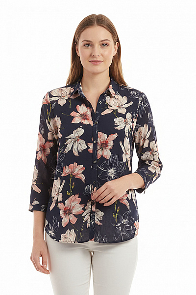 Letní Dámská Košile Modrá GEORGE. Vel. 42