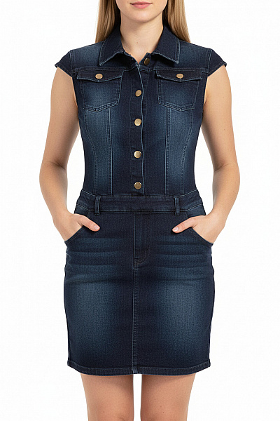 Džínové  Šaty Modré Vel. M