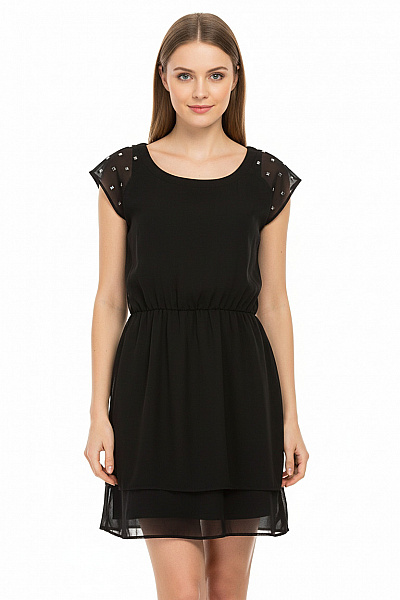 ONLY Šaty Černé Second Hand Vel. 38