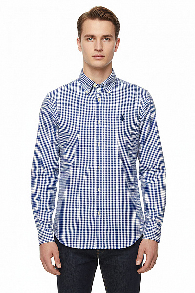 Vzorovaná Pánská Košile Modrá Ralph Lauren