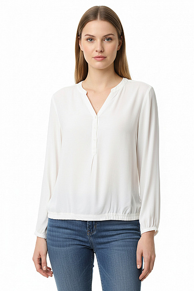 TOMMY HILFIGER Dámská Bílá Halenka S Dlouhým Rukávem A Výstřihem Do V Vel. 10