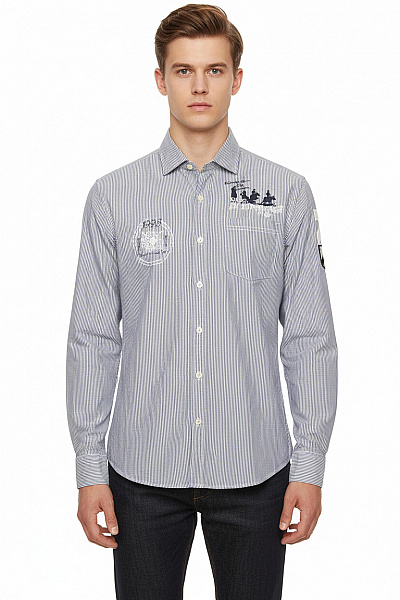 Vzorovaná Pánská Košile Šedá Vel. 39/40