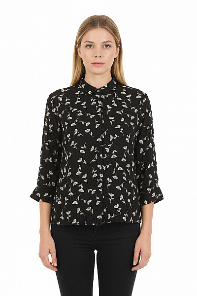 STRADIVARIUS Dámská Košile Černá Second Hand Vel. L