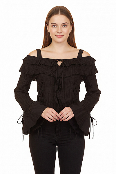 Společenská  Halenka Černá Biba Vel. 36