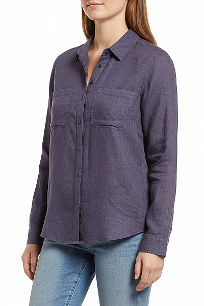 Marks & Spencer Dámská Košile Lněná Modrá Vel. 40