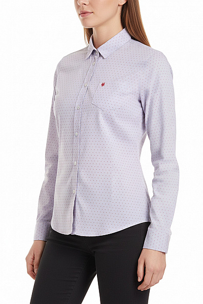 Marc O´Polo Dámská Světle Modrá Puntíkovaná Košile S Dlouhým Rukávem Vel. 38