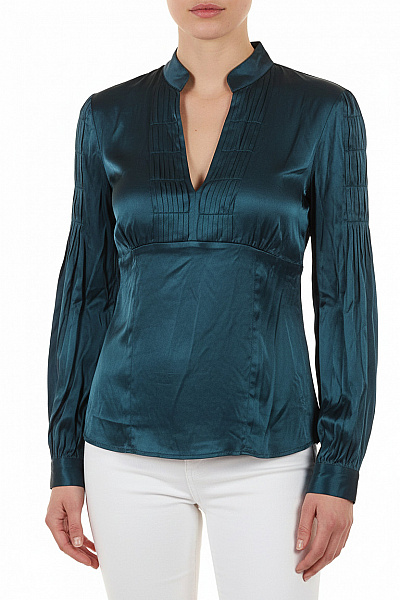 Halenka Hedvábná Modrá MANGO Vel. XL