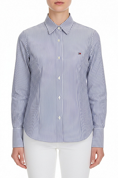 TOMMY HILFIGER Vzorovaná Dámská Košile Modrá Vel. M