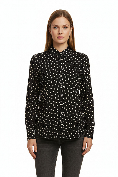 Vzorovaná Dámská Košile Černobílá ETERNA Vel. 38