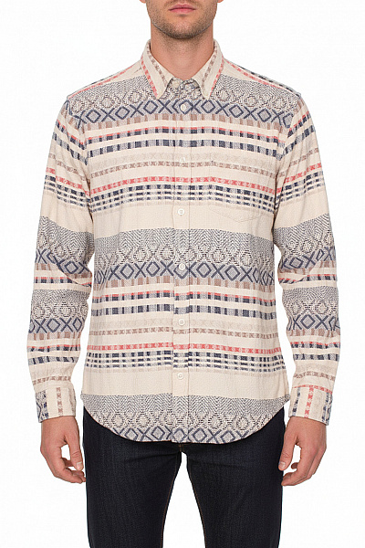 Vzorovaná Pánská Košile Barevná SAMSOE Vel. S