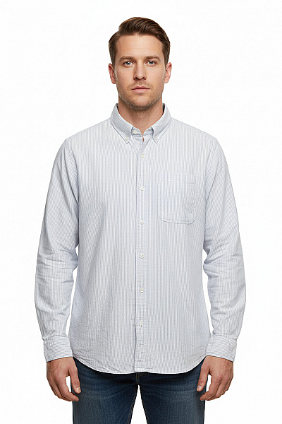 Fat Face Vzorovaná Pánská Košile Modrá Second Hand Vel. XXL