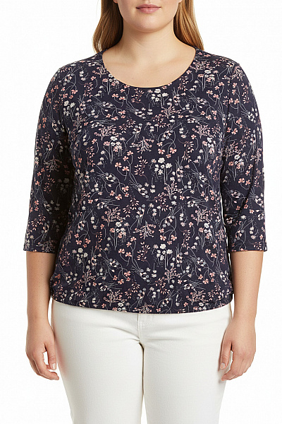 Dámské Tričko S Potiskem Modré TOM TAILOR Vel. XL