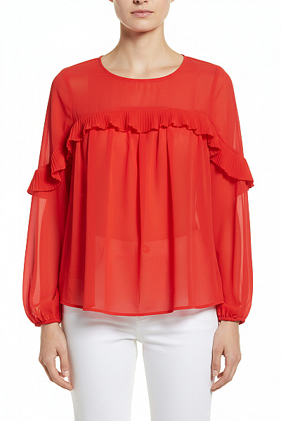  Halenka Jednobarevná Červená Vel. 40