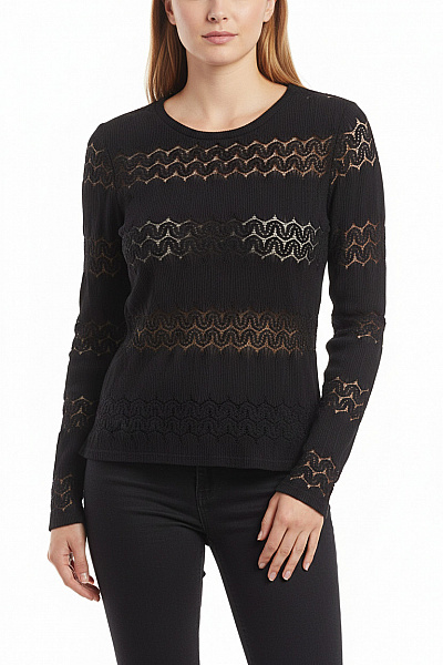 OBJECT  Halenka Pletená Černá Second Hand Vel. M