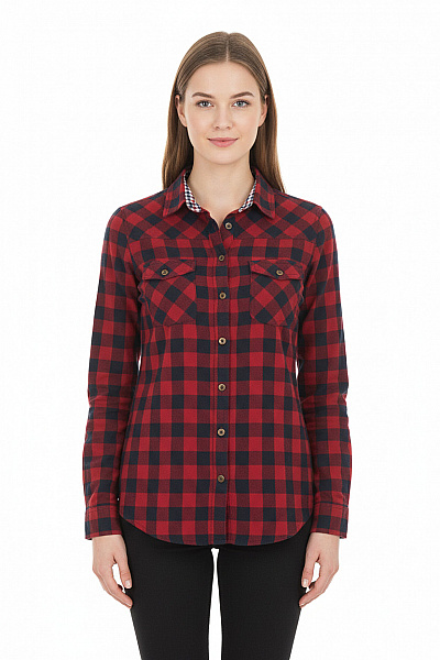 Kostkovaná Dámská Košile Fialová Lee Cooper