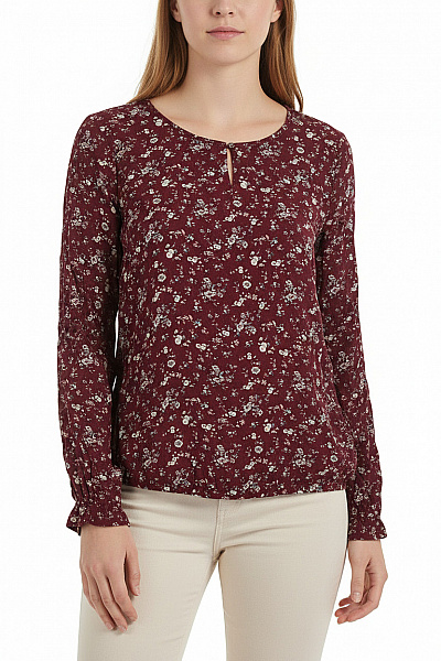 S.OLIVER Dámské Tričko S Potiskem Vínová Vel. 38