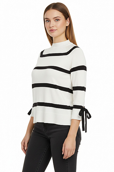 VILA Dámský Svetr Černobílý Vel. L