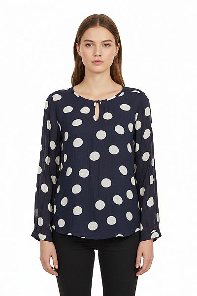 Vzorovaná  Halenka Modrá Kaffe Vel. 36