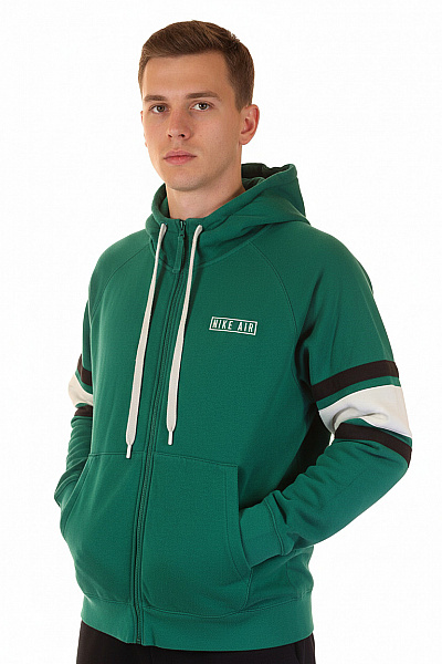 Pánská Mikina Na Zip Zelená Nike Vel. L