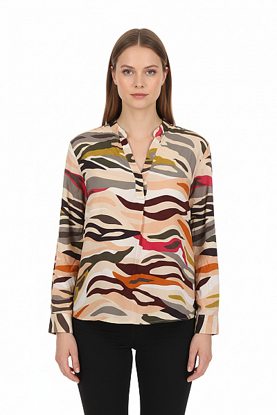 Seidensticker Dámská Viskózová Halenka S Dlouhým Rukávem A Potiskem Velikost 38