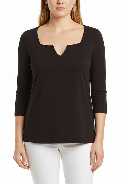 Dámské Tričko Černé Second Hand Vel. 54