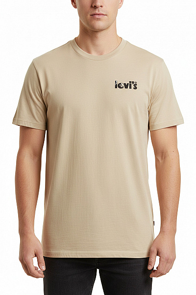 Pánské Tričko Béžové LEVIS Vel. M