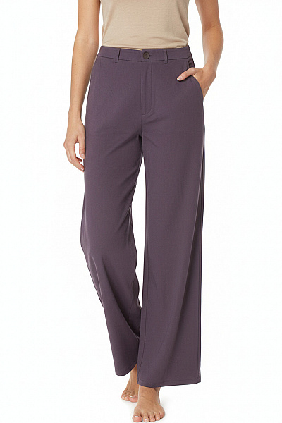 Dámské Kalhoty Rovné Fialové Vel. 38