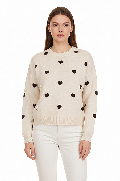 PIECES Dámský Pulovr Černobílý Vel. L