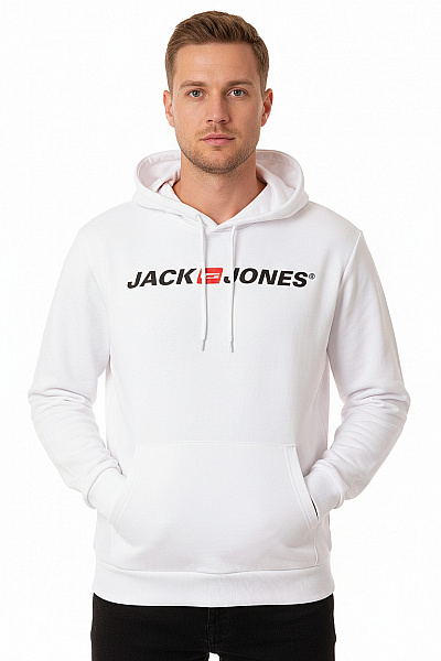 JACK & JONES Pánská Mikina Bez Zapínání Bílá Vel. XXL