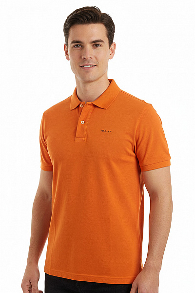 GANT Pánské Tričko S Límečkem Oranžové Vel. M