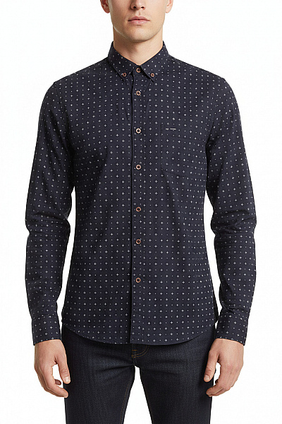 Vzorovaná Pánská Košile Modrá TOM TAILOR Vel. XS