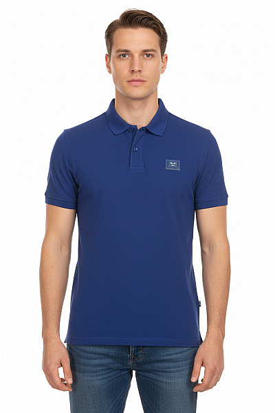 Pánské Tričko S Límečkem Modré VERSACE Second Hand Vel. M