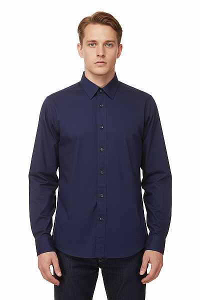 Hugo Boss Pánská Košile Modrá Second Hand Vel. XL