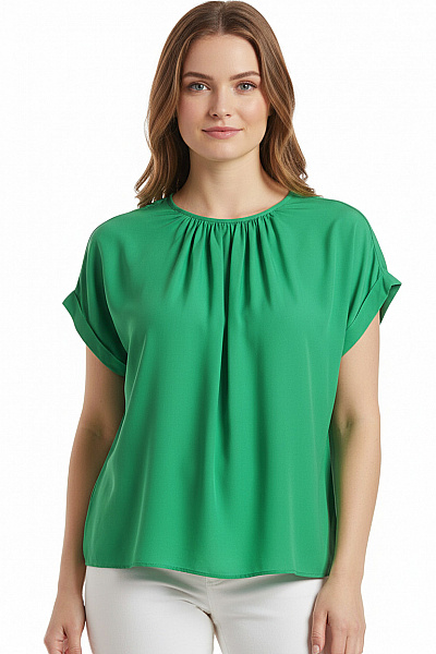 Jednoduché Dámské Tričko Zelené Seidensticker Vel. 44