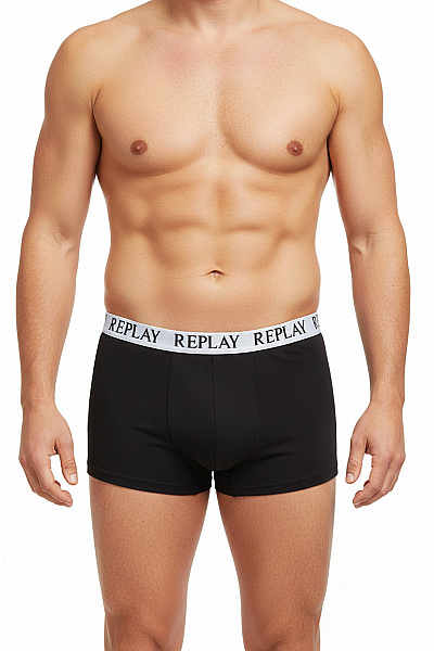 REPLAY Pánské Spodní Prádlo Bavlněné Černé