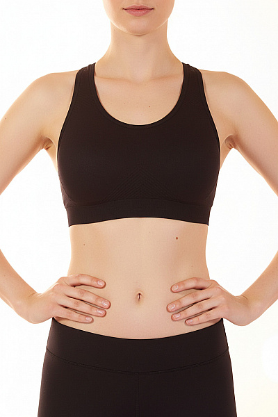 Dámská Sportovní Podprsenka černá Bezešvá Velikost XL/XXL